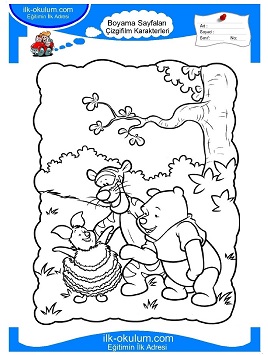 Çocuklar İçin Piglet Boyama Sayfaları 